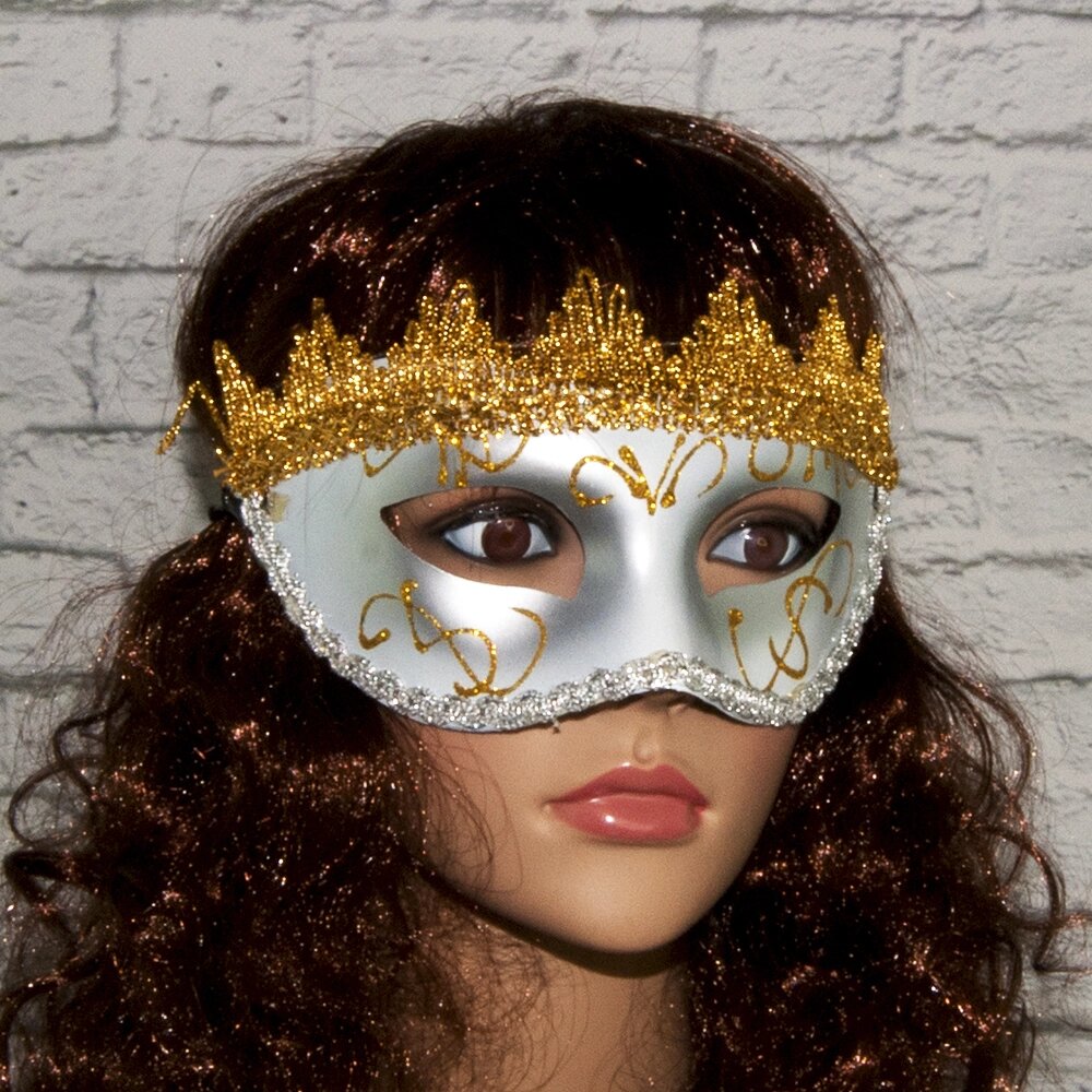 Венеціанська маска Вероніка (срібна) від компанії Shock km ua - фото 1