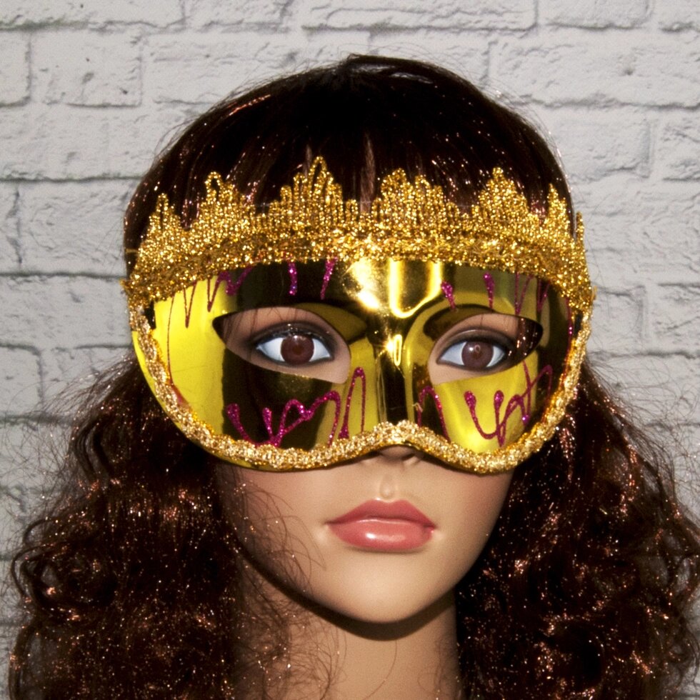 Венеціанська маска Вероніка (золота) від компанії Shock km ua - фото 1
