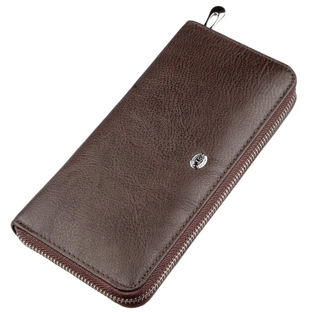 Вертикальний жіночий гаманець ST Leather 18860 Коричневий від компанії Shock km ua - фото 1