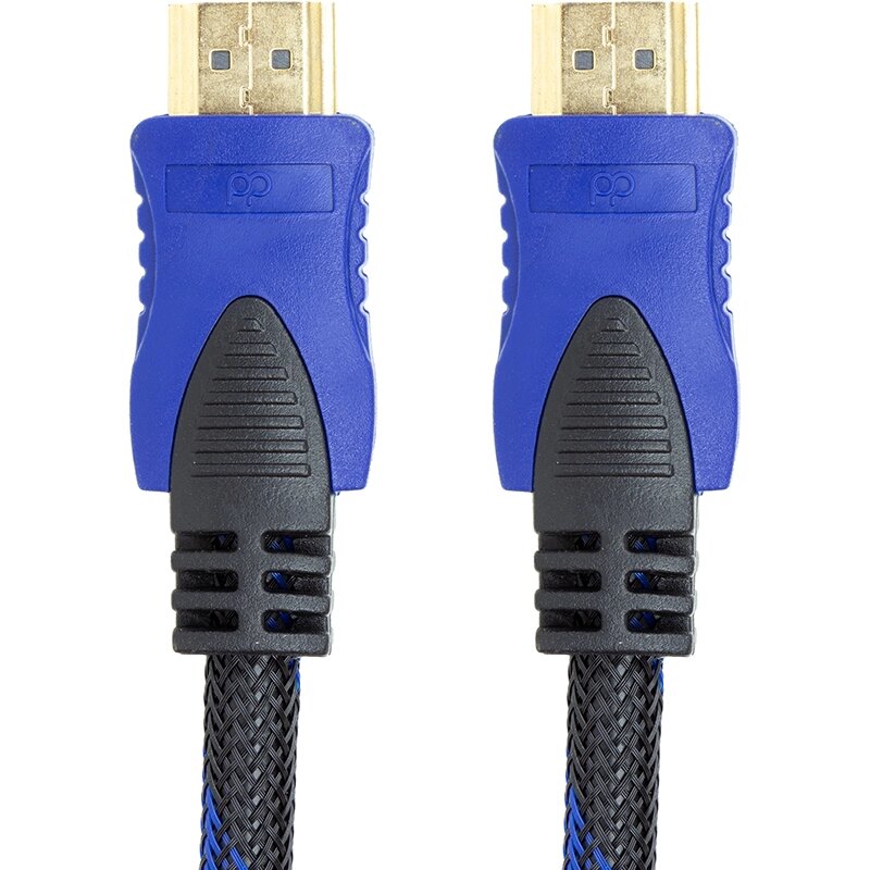 Відео кабель PowerPlant HDMI - HDMI, 1.5м, позолочені конектори, 1.3V, Nylon від компанії Shock km ua - фото 1