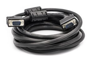 Відео кабель PowerPlant VGA-VGA, 5 м, Double ferrites