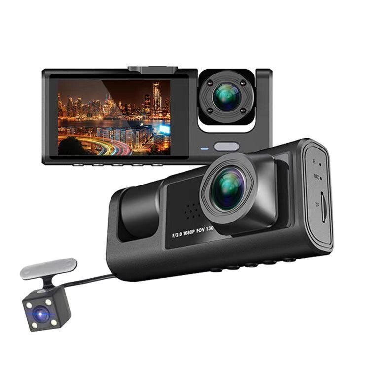 Відеореєстратор автомобільний USB нічний режим 3 камери мікрофон екран microSD G сенсор APPIX С1 від компанії Shock km ua - фото 1