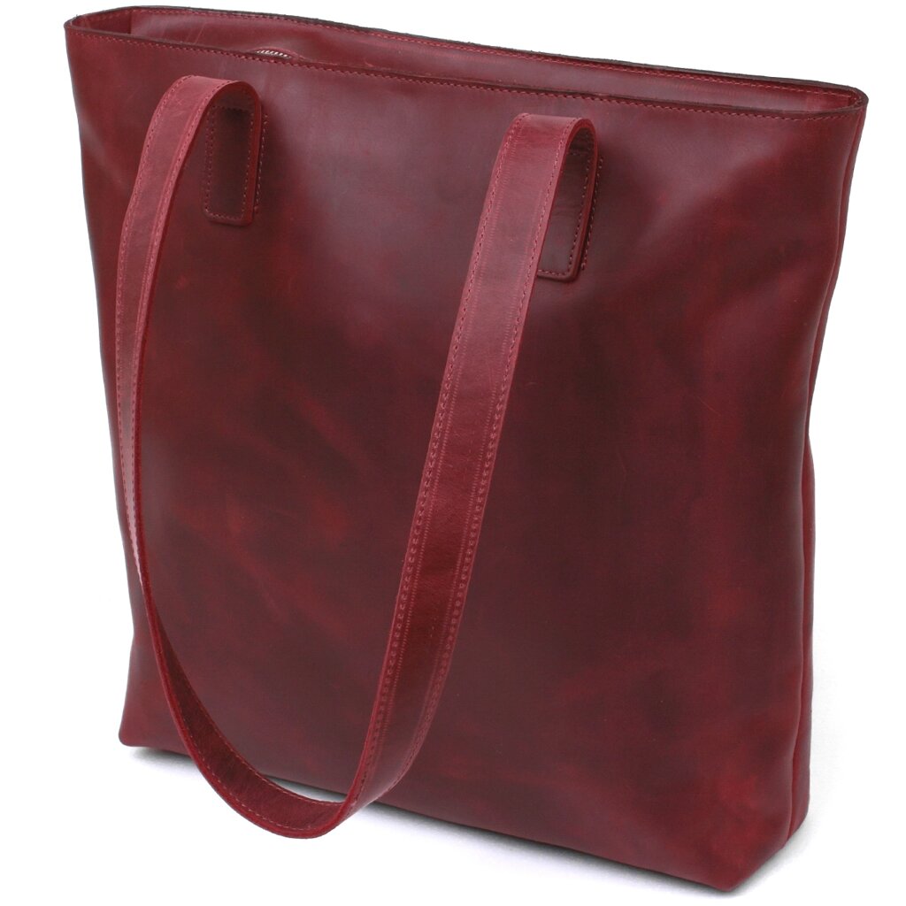 Вінтажна жіноча сумка-шоппер Shvigel 16350 Бордовий від компанії Shock km ua - фото 1