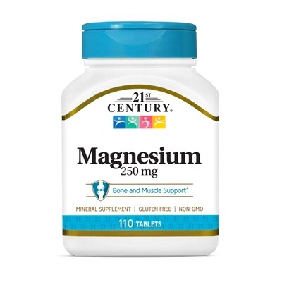 Вітаміни та мінерали 21st Century Magnesium 250 mg, 110 таблеток від компанії Shock km ua - фото 1