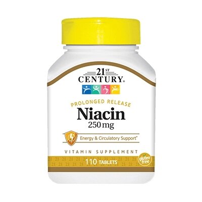 Вітаміни та мінерали 21st Century Niacin 250 mg, 110 таблеток від компанії Shock km ua - фото 1