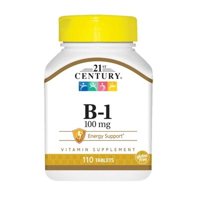 Вітаміни та мінерали 21st Century Vitamin B1 100 mg, 110 таблеток від компанії Shock km ua - фото 1