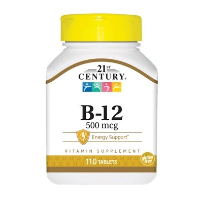 Вітаміни та мінерали 21st Century Vitamin B12 500 mcg 110 таблеток від компанії Shock km ua - фото 1