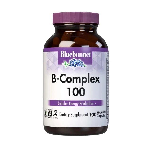 Вітаміни та мінерали Bluebonnet Nutrition В-Complex 100, 100 вегакапсул від компанії Shock km ua - фото 1