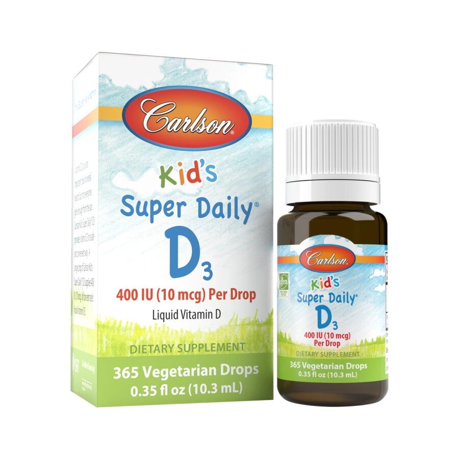 Вітаміни та мінерали Carlson Labs Kid's Super Daily D3, 10.3 мл від компанії Shock km ua - фото 1