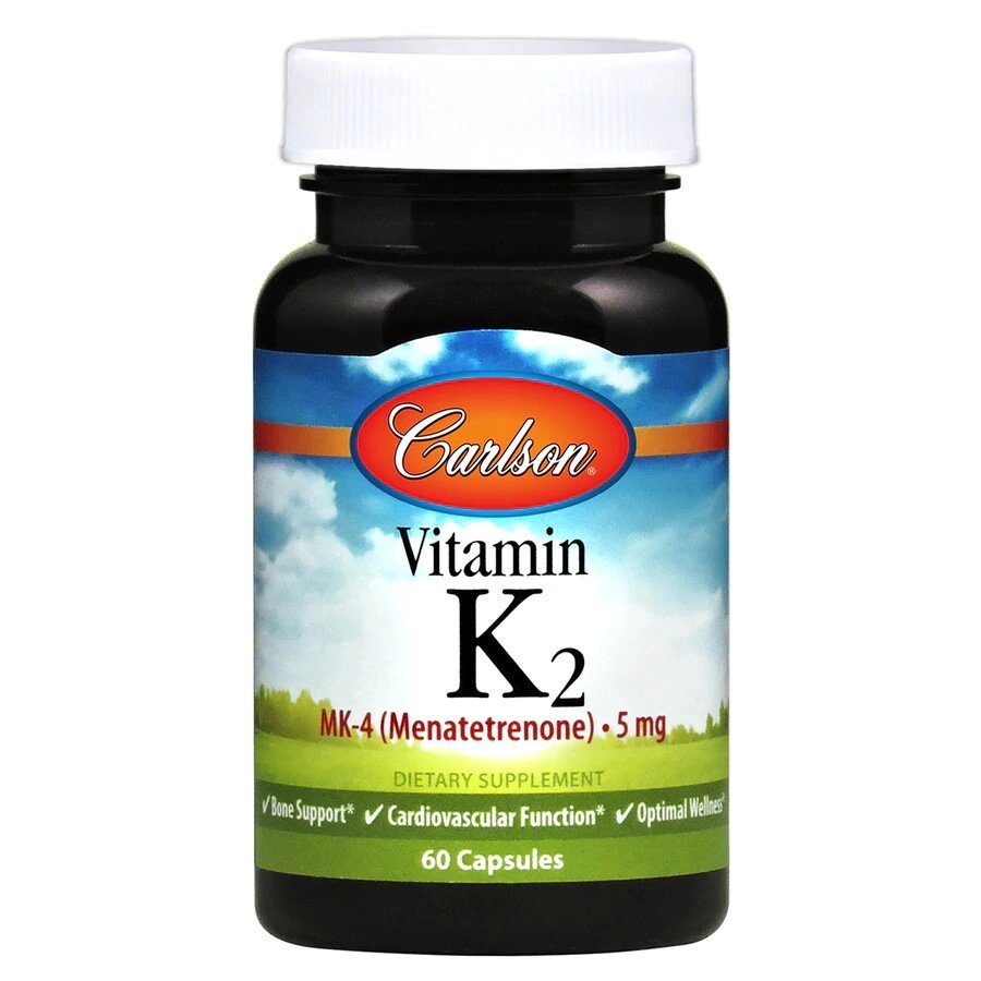 Вітаміни та мінерали Carlson Labs Vitamin K2, 60 капсул від компанії Shock km ua - фото 1