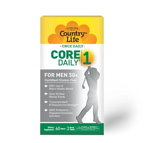Вітаміни та мінерали Country Life Core Daily-1 for Men 50+, 60 таблеток від компанії Shock km ua - фото 1