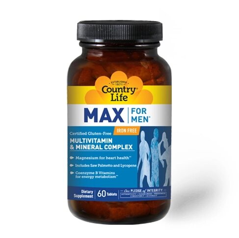 Вітаміни та мінерали Country Life Max for Men, 60 таблеток від компанії Shock km ua - фото 1