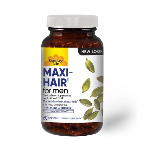 Вітаміни та мінерали Country Life Maxi-Hair For Men, 60 капсул від компанії Shock km ua - фото 1