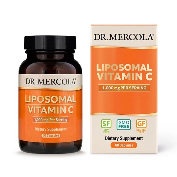 Вітаміни та мінерали Dr. Mercola Liposomal Vitamin C 1000 mg, 60 капсул від компанії Shock km ua - фото 1