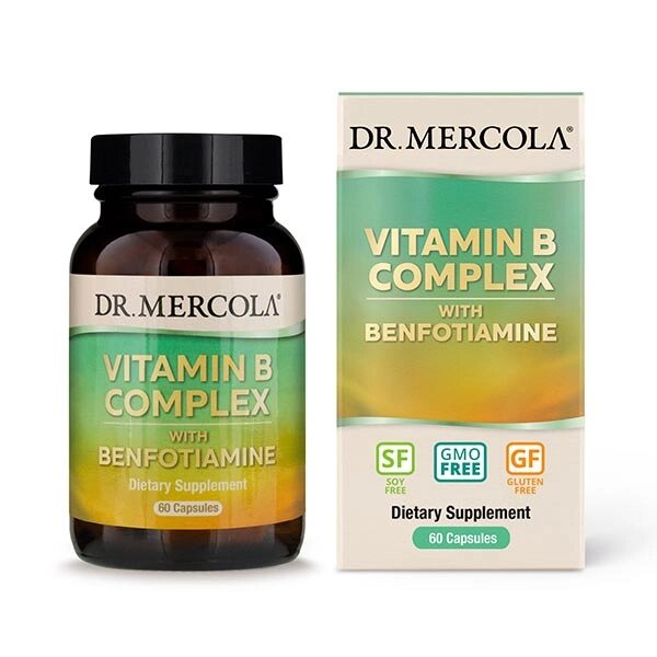 Вітаміни та мінерали Dr. Mercola Vitamin B Complex, 60 капсул від компанії Shock km ua - фото 1