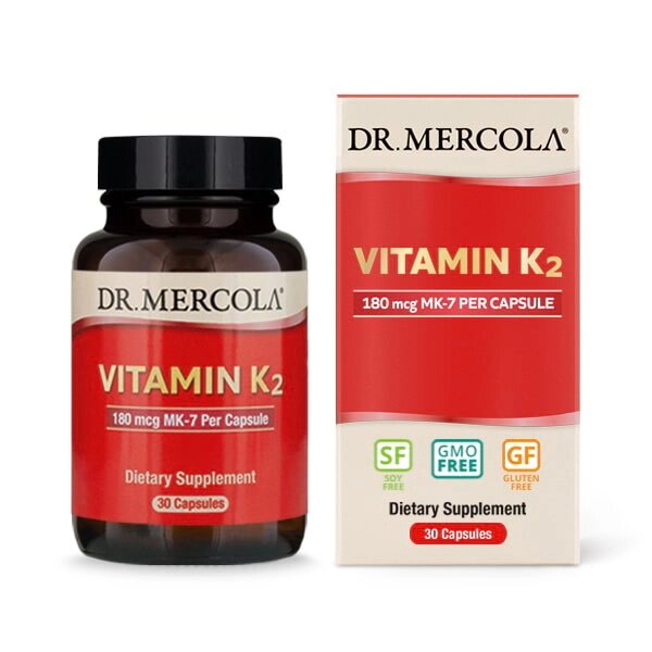 Вітаміни та мінерали Dr. Mercola Vitamin K2, 30 капсул від компанії Shock km ua - фото 1