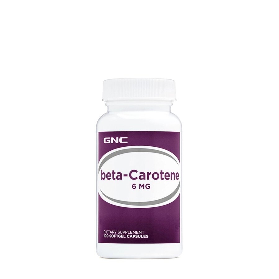 Вітаміни та мінерали GNC Beta Carotene 6 mg, 100 капсул від компанії Shock km ua - фото 1