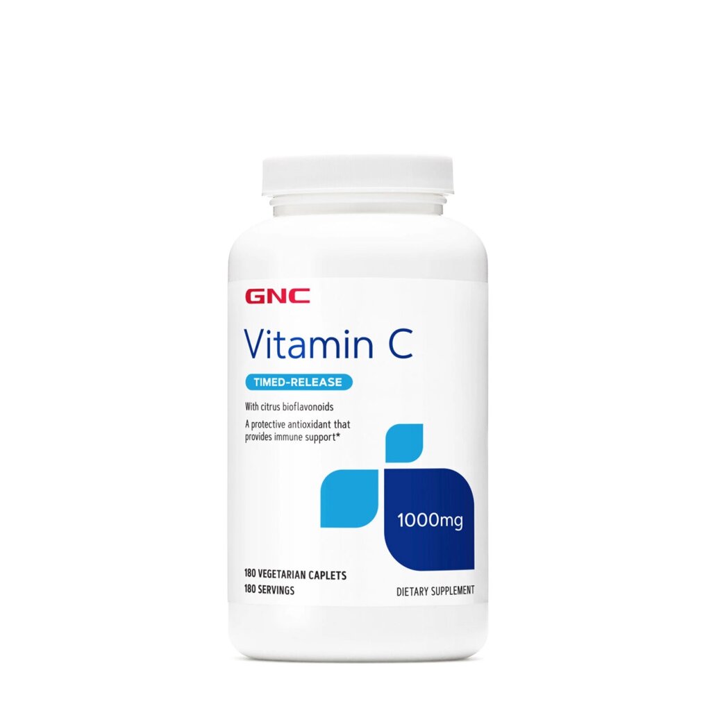 Вітаміни та мінерали GNC Vitamin C 1000 mg Timed-Release, 180 вегакапсул від компанії Shock km ua - фото 1
