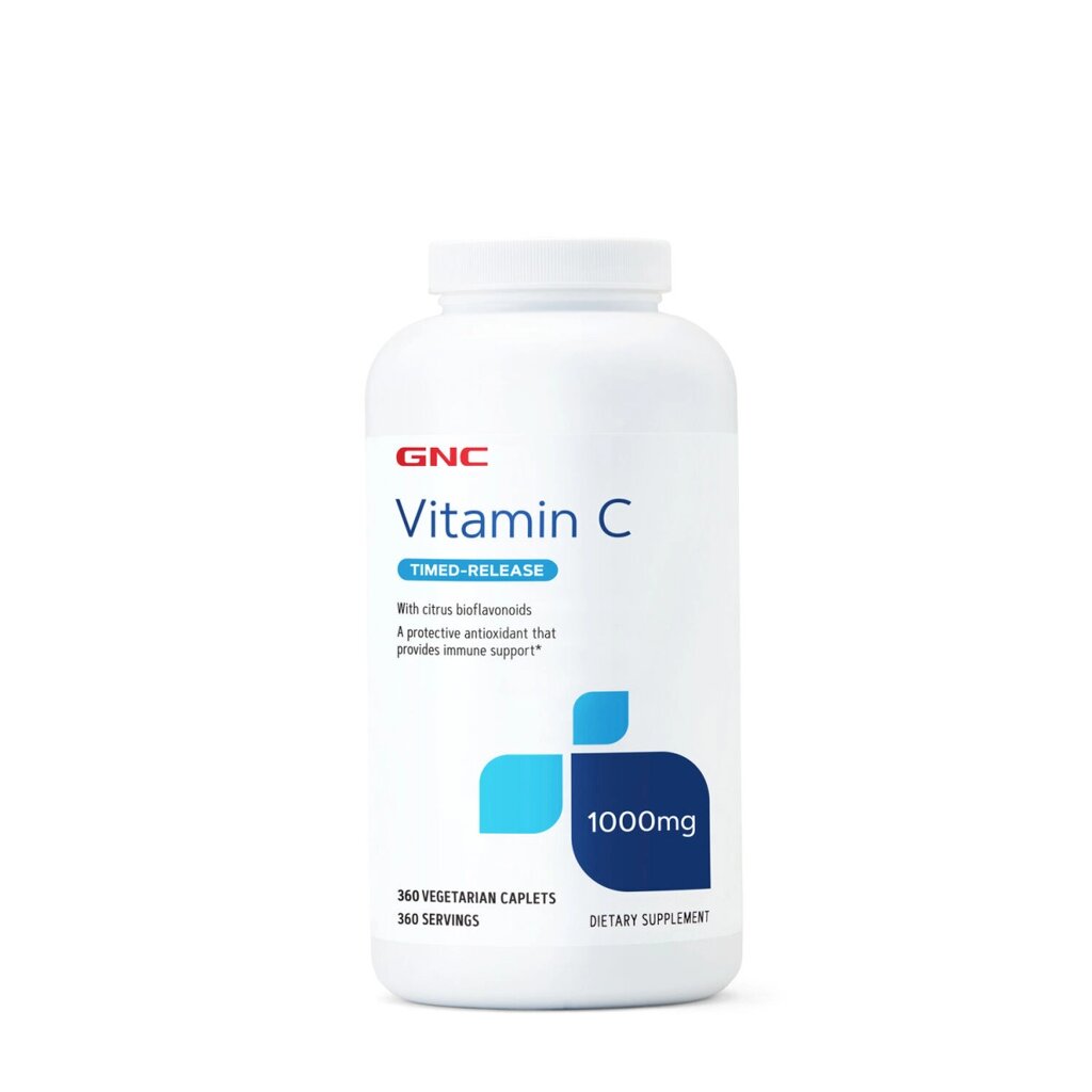 Вітаміни та мінерали GNC Vitamin C 1000 mg Timed-Release, 360 вегакапсул від компанії Shock km ua - фото 1