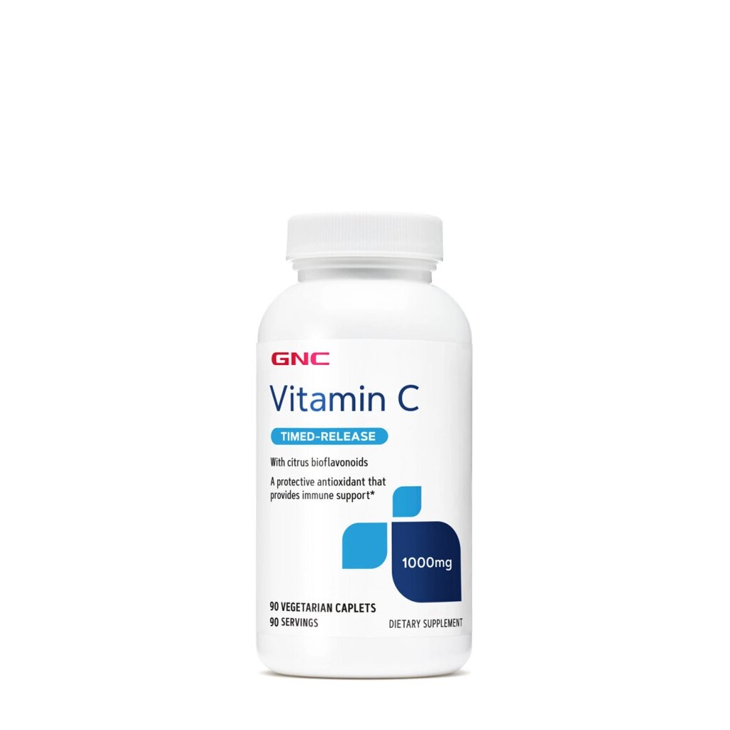 Вітаміни та мінерали GNC Vitamin C 1000 mg Timed-Release, 90 вегакапсул від компанії Shock km ua - фото 1