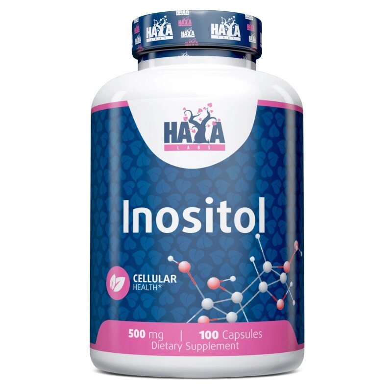 Вітаміни та мінерали Haya Labs Inositol 500 mg, 100 капсул від компанії Shock km ua - фото 1