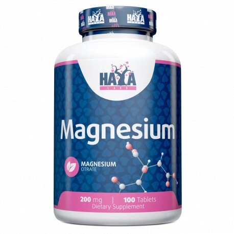 Вітаміни та мінерали Haya Labs Magnesium Citrate 200 mg, 100 таблеток від компанії Shock km ua - фото 1
