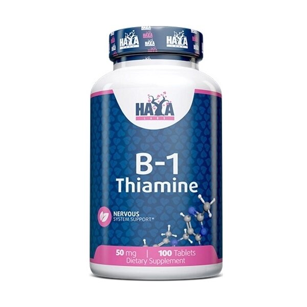 Вітаміни та мінерали Haya Labs Vitamin B1 50 mg, 100 таблеток від компанії Shock km ua - фото 1