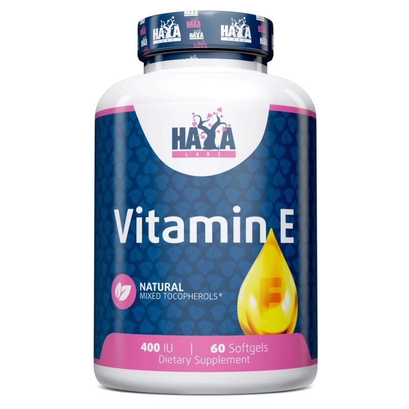 Вітаміни та мінерали Haya Labs Vitamin E 400 IU Mixed Tocopherols, 60 капсул від компанії Shock km ua - фото 1