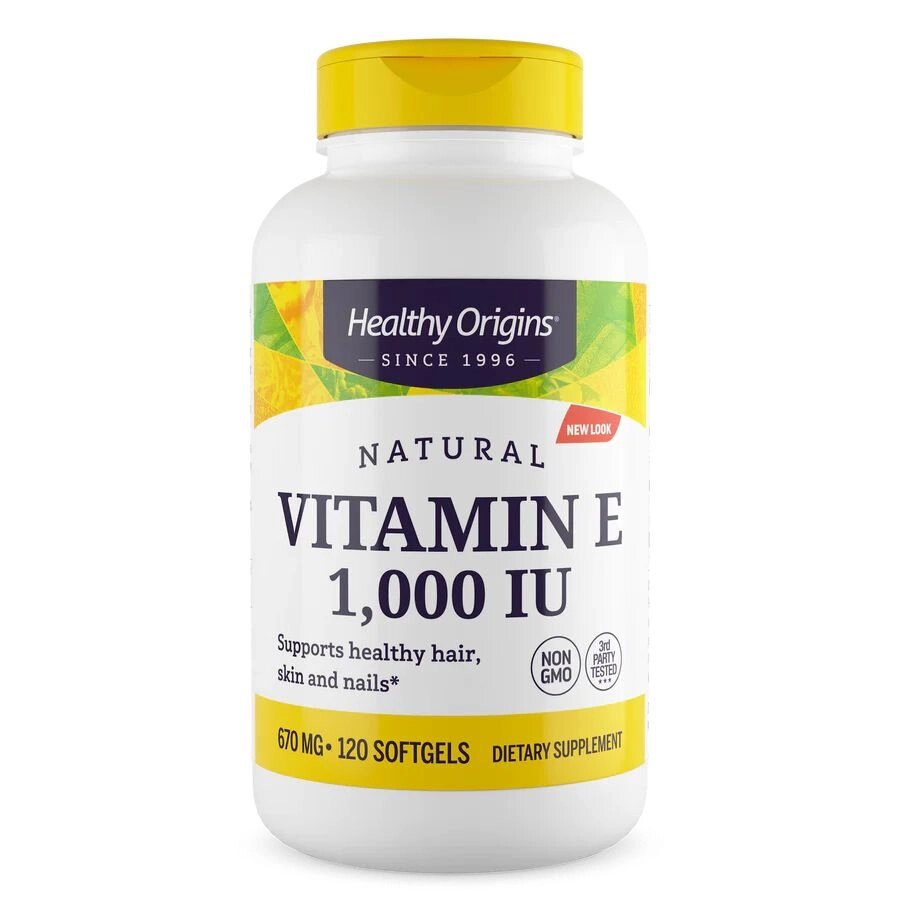 Вітаміни та мінерали Healthy Origins Vitamin E 1000 IU, 120 капсул від компанії Shock km ua - фото 1