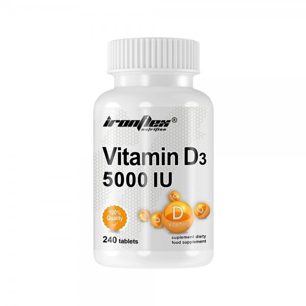 Вітаміни та мінерали IronFlex Vitamin D3 5000, 240 таблеток від компанії Shock km ua - фото 1