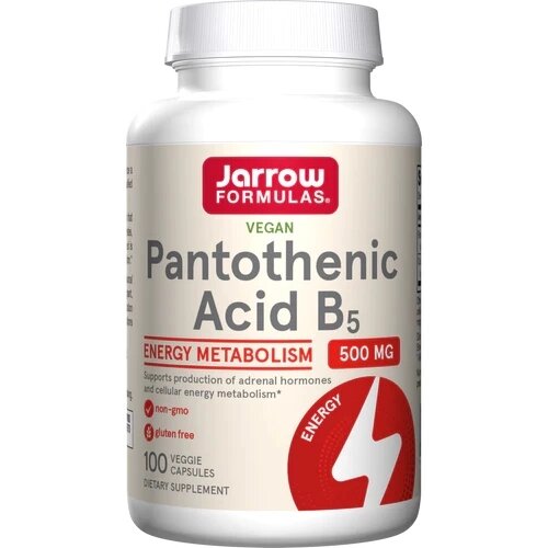 Вітаміни та мінерали Jarrow Formulas Pantothenic Acid 500 mg, 100 вегакапсул від компанії Shock km ua - фото 1