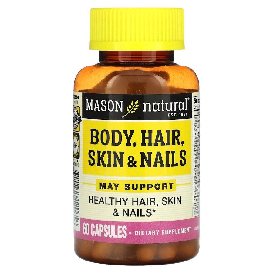 Вітаміни та мінерали Mason Natural Body Hair Skin and Nails, 60 капсул від компанії Shock km ua - фото 1