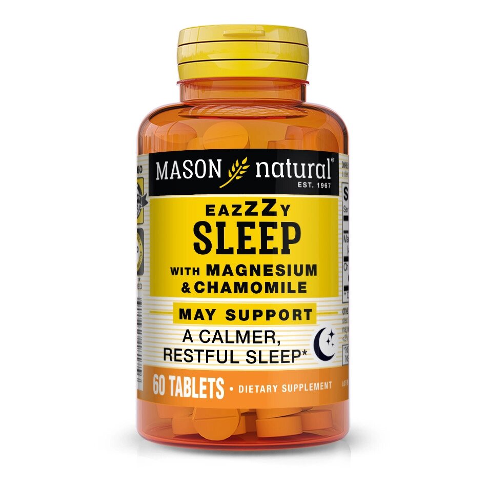 Вітаміни та мінерали Mason Natural Eazzzy sleep with Magnesium  Chamomile, 60 таблеток від компанії Shock km ua - фото 1