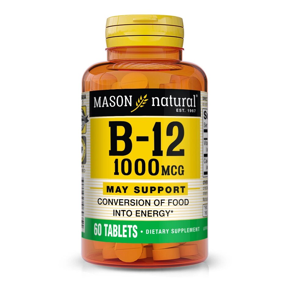 Вітаміни та мінерали Mason Natural Vitamin B12 1000 mcg, 60 таблеток від компанії Shock km ua - фото 1