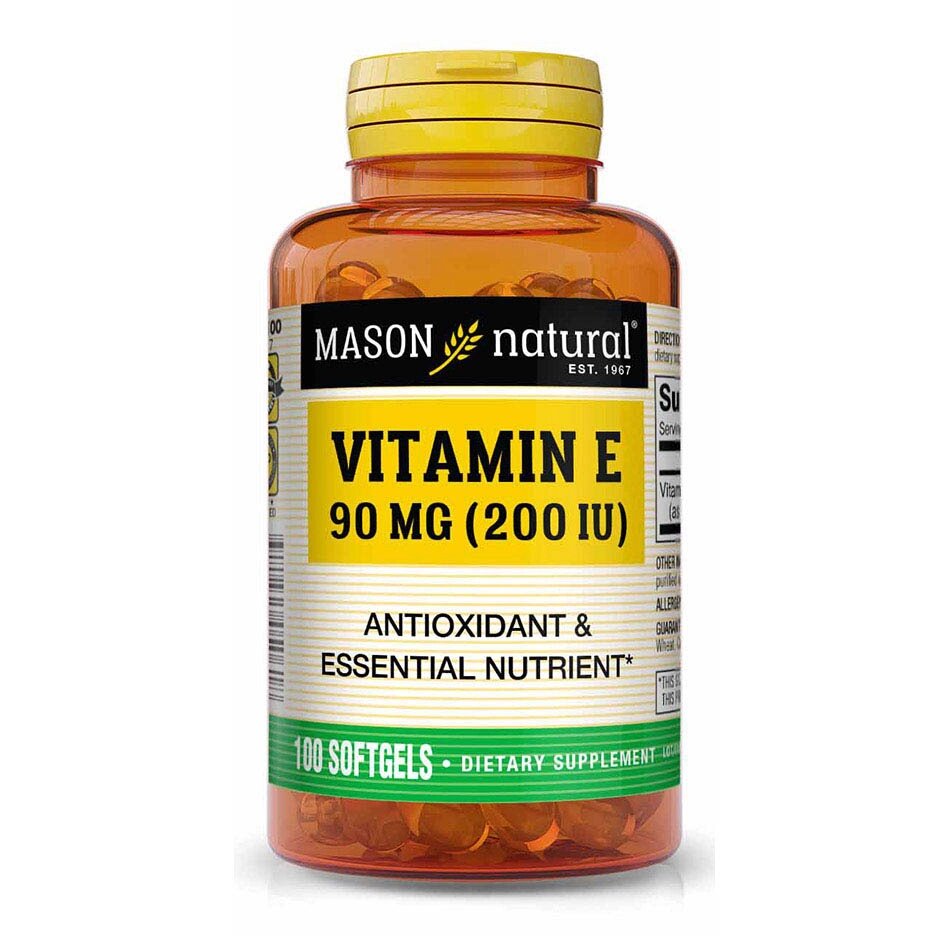 Вітаміни та мінерали Mason Natural Vitamin E 200 IU, 100 капсул від компанії Shock km ua - фото 1
