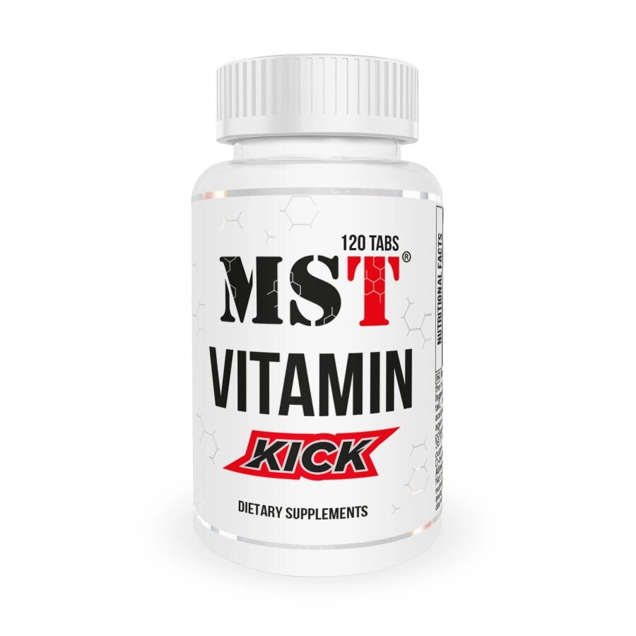 Вітаміни та мінерали MST Vitamin KICK, 120 таблеток від компанії Shock km ua - фото 1