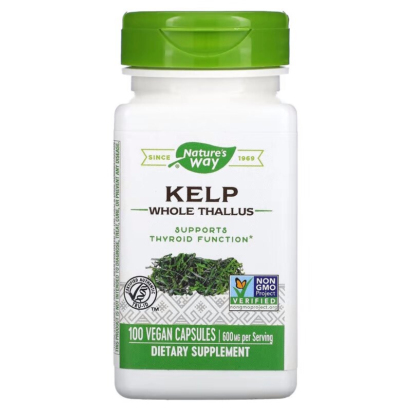 Вітаміни та мінерали Nature's Way Kelp, 100 вегакапсул від компанії Shock km ua - фото 1