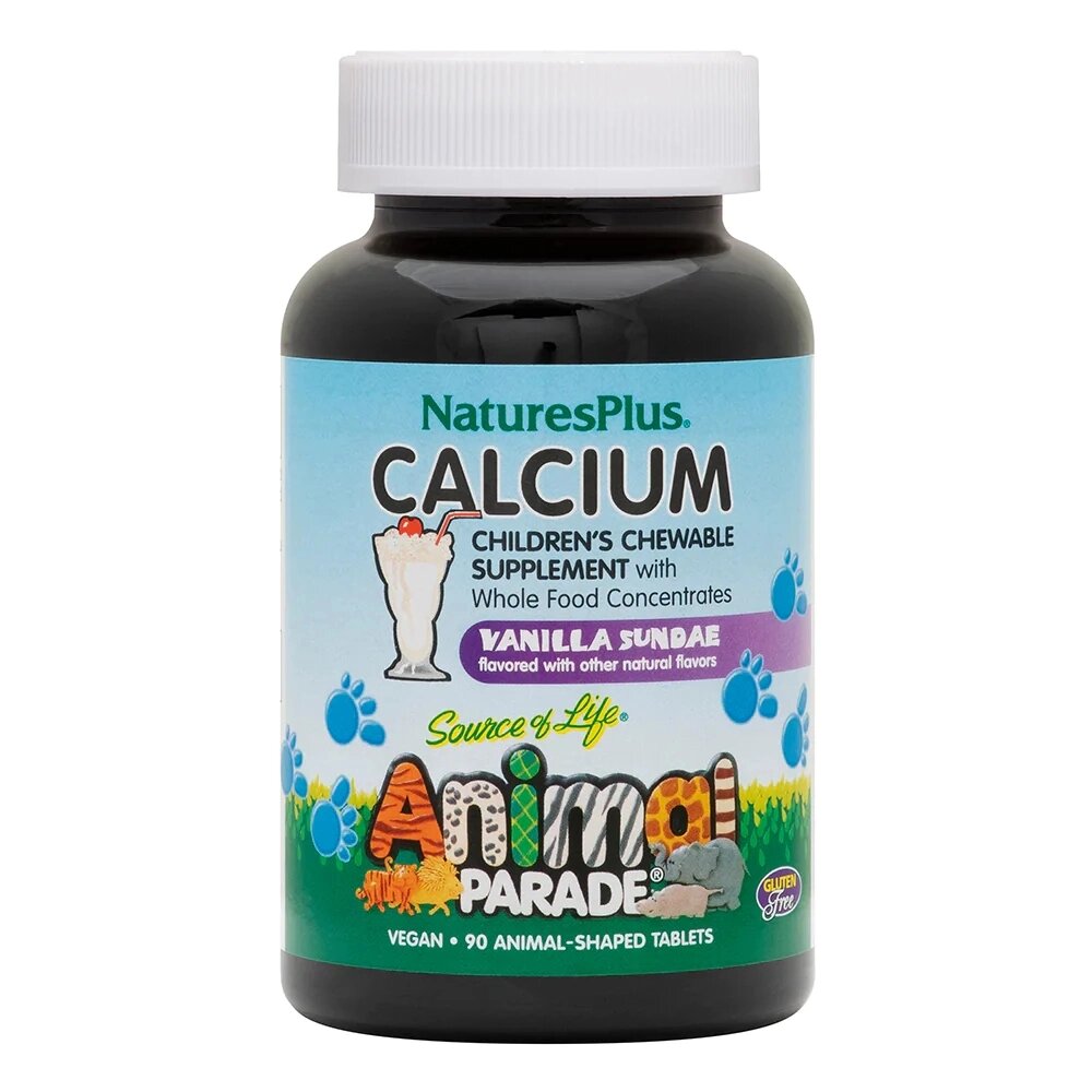 Вітаміни та мінерали Natures Plus Animal Parade Calcium, 90 жувальних таблеток - ваніль від компанії Shock km ua - фото 1