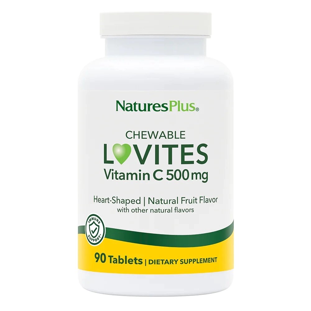Вітаміни та мінерали Natures Plus Lovites Vitamin C 500 mg, 90 жувальних таблеток від компанії Shock km ua - фото 1