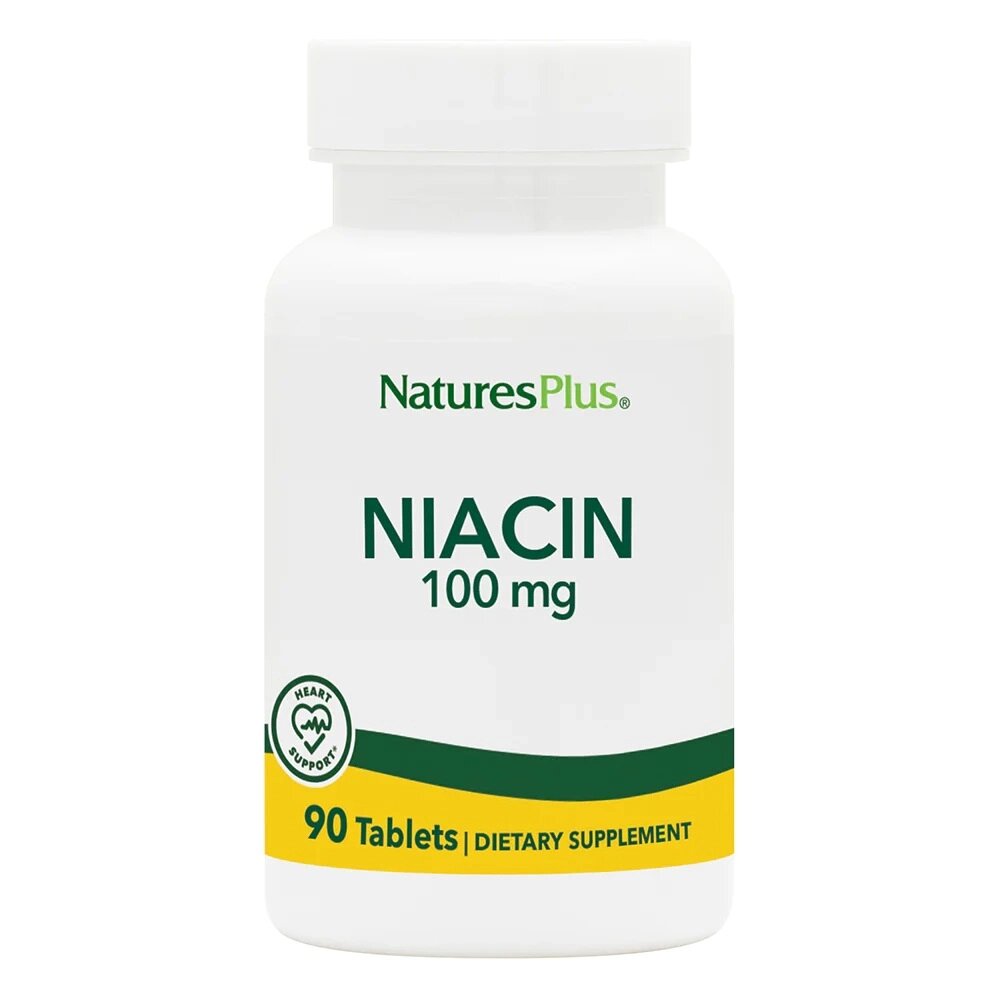 Вітаміни та мінерали Natures Plus Niacin 100 mg, 90 таблеток від компанії Shock km ua - фото 1