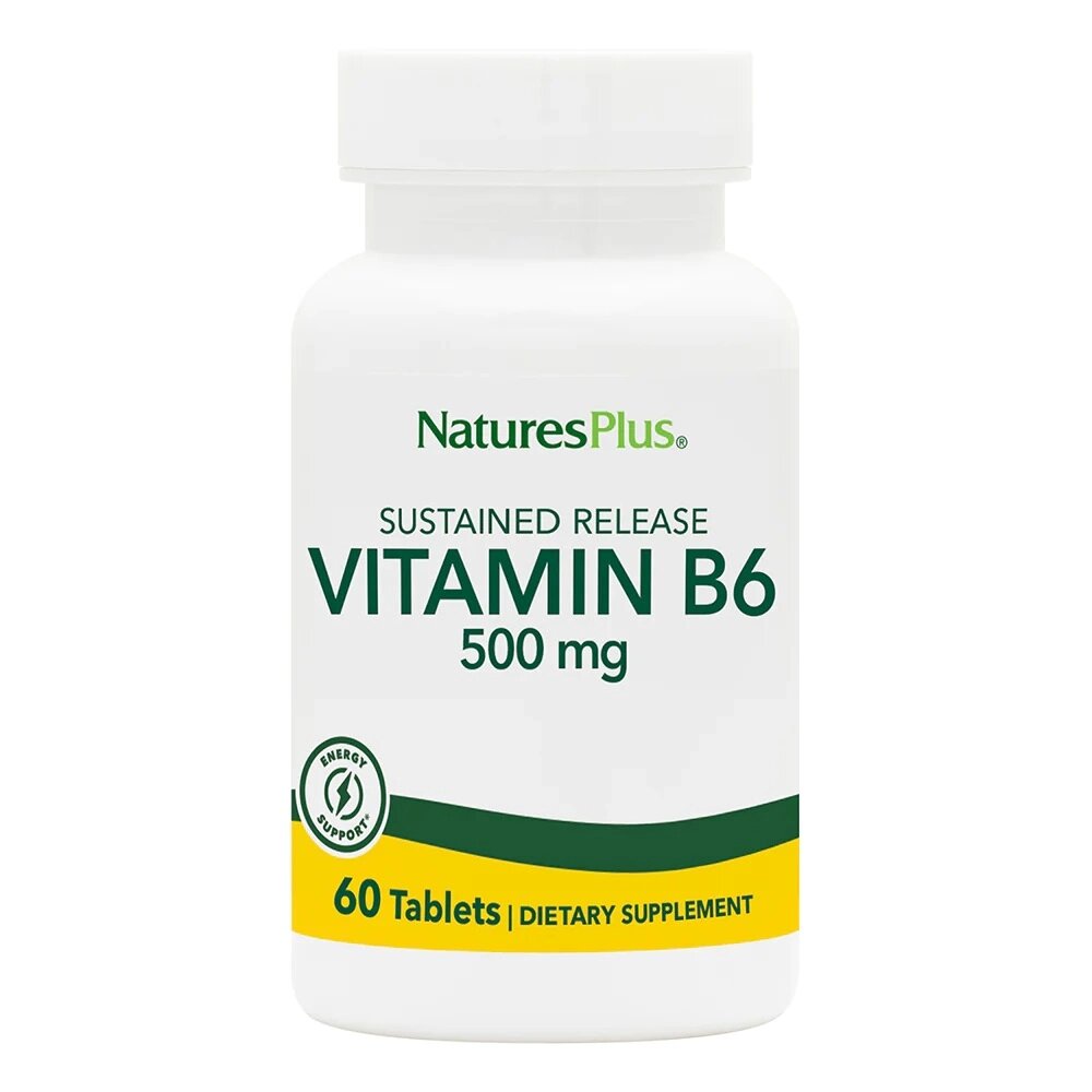 Вітаміни та мінерали Natures Plus Vitamin B6 500 mg, 60 таблеток від компанії Shock km ua - фото 1