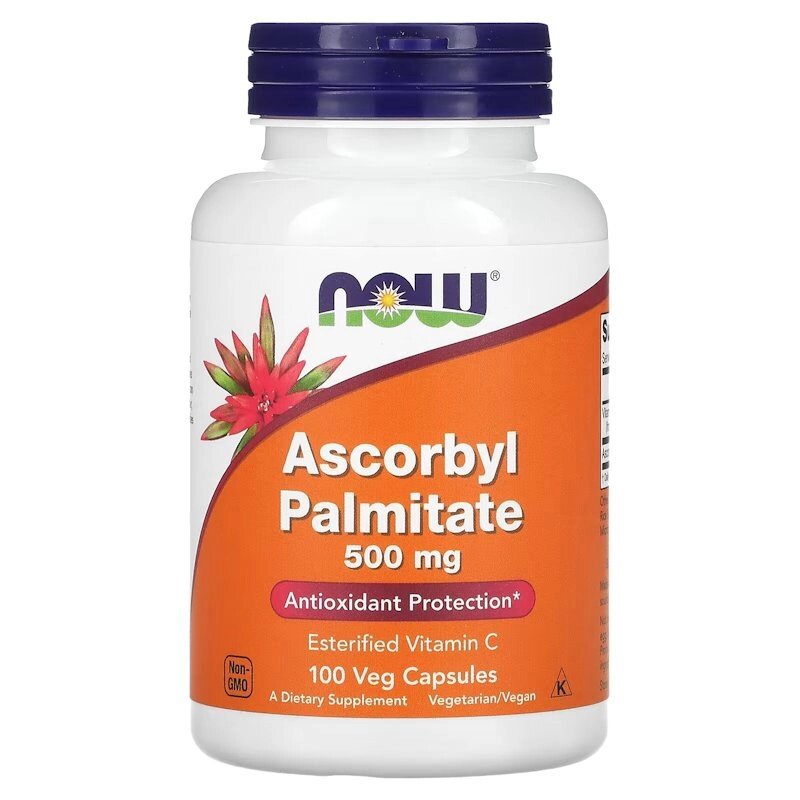 Вітаміни та мінерали NOW Ascorbyl Palmitate 500 mg, 100 капсул від компанії Shock km ua - фото 1