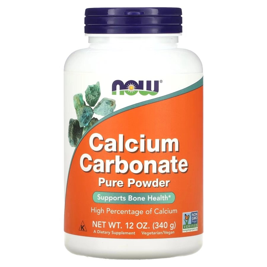 Вітаміни та мінерали NOW Calcium Carbonate Powder, 340 грам від компанії Shock km ua - фото 1