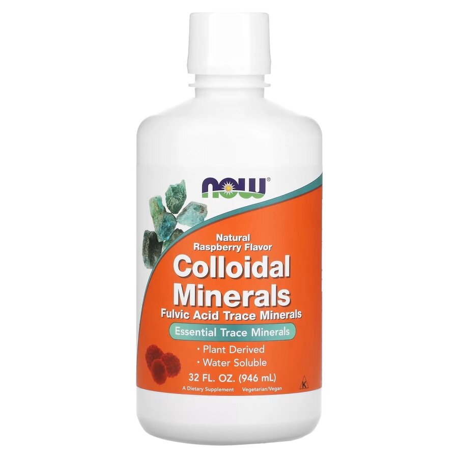 Вітаміни та мінерали NOW Colloidal Minerals Liquid, 946 мл, малина від компанії Shock km ua - фото 1