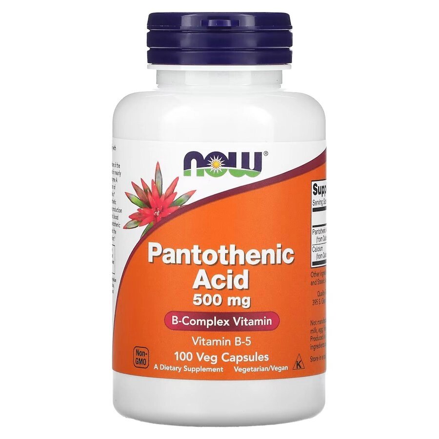 Вітаміни та мінерали NOW Pantothenic Acid 500 mg, 100 вегакапсул від компанії Shock km ua - фото 1