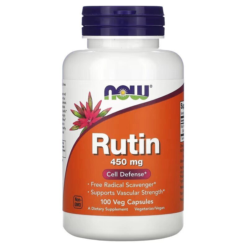 Вітаміни та мінерали NOW Rutin 450 mg, 100 вегакапсул від компанії Shock km ua - фото 1
