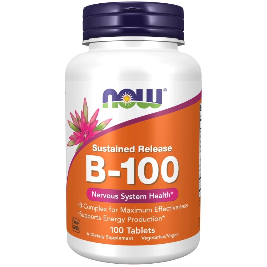 Вітаміни та мінерали NOW Vitamin B-100, 100 таблеток від компанії Shock km ua - фото 1
