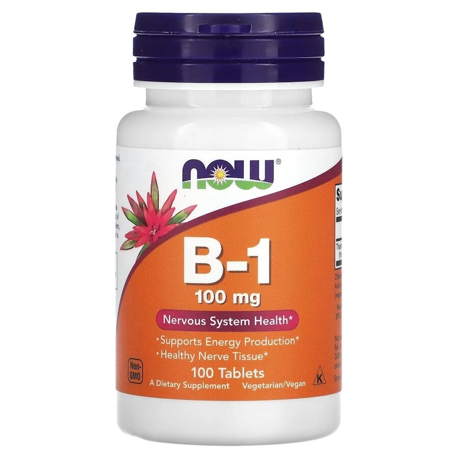 Вітаміни та мінерали NOW Vitamin B1 100 mg, 100 таблеток від компанії Shock km ua - фото 1