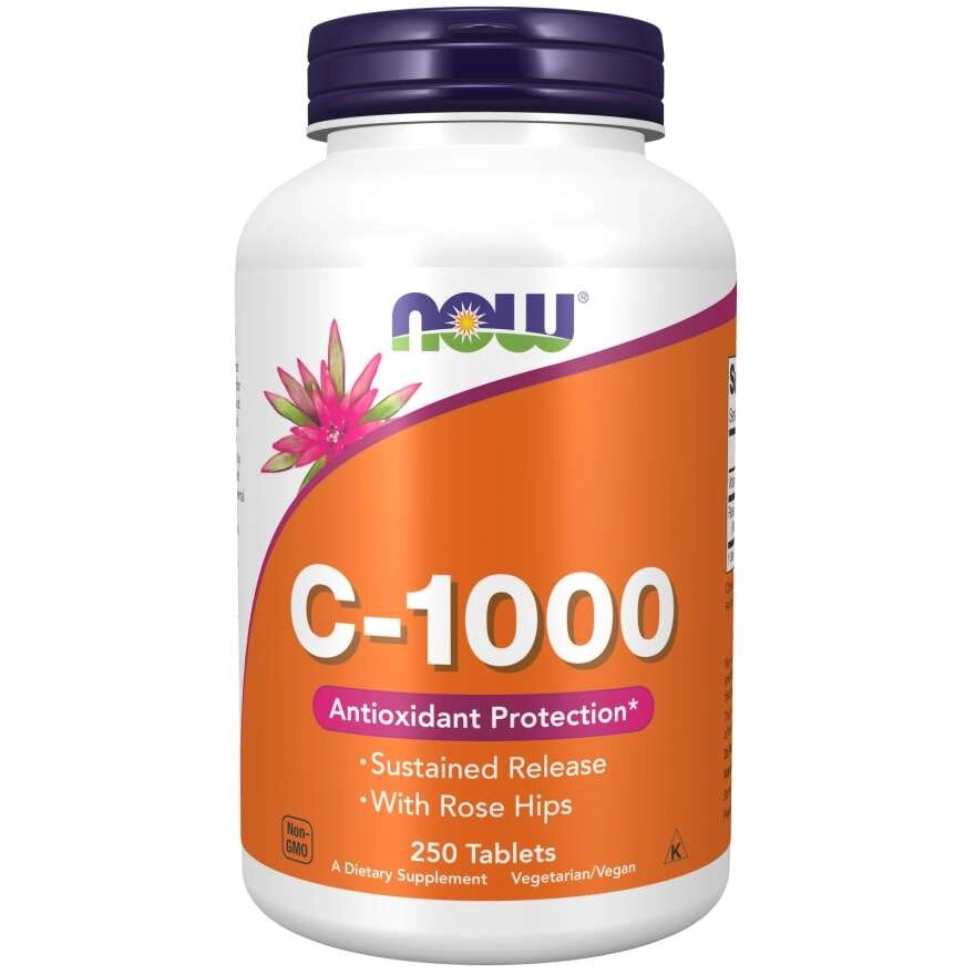Вітаміни та мінерали NOW Vitamin C-1000, 250 таблеток від компанії Shock km ua - фото 1