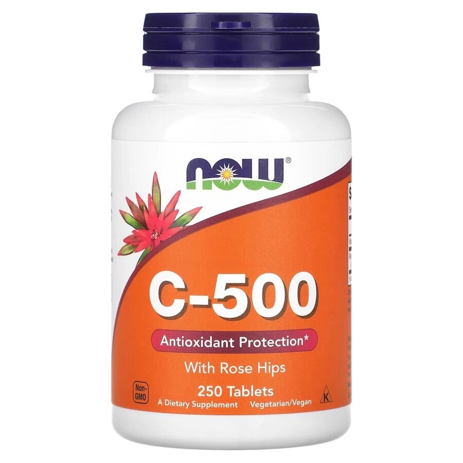 Вітаміни та мінерали NOW Vitamin C-500 Rose Hips, 250 таблеток від компанії Shock km ua - фото 1